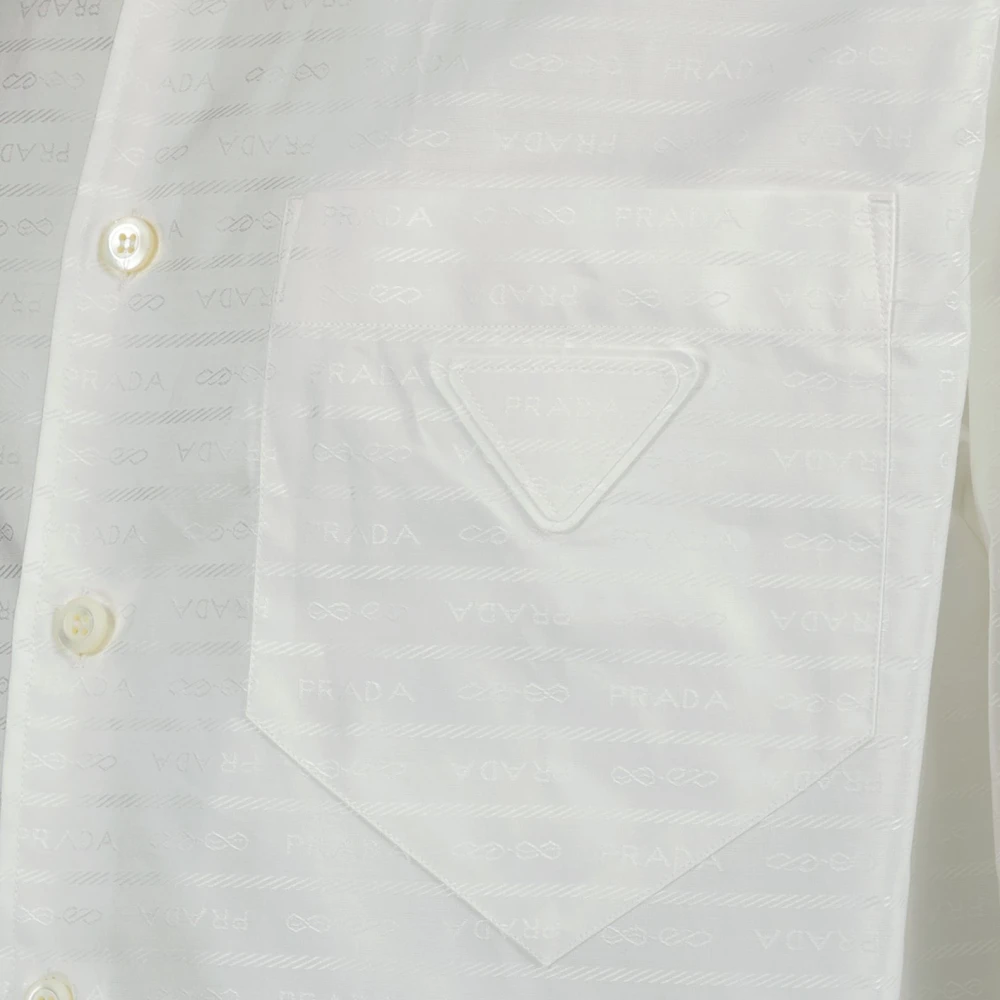 Prada Klassiek Overhemd White Heren