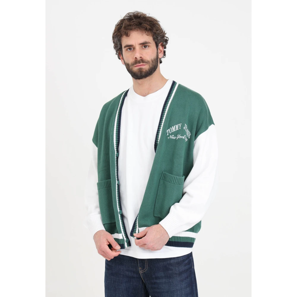 Tommy Jeans Cardigans Green Heren