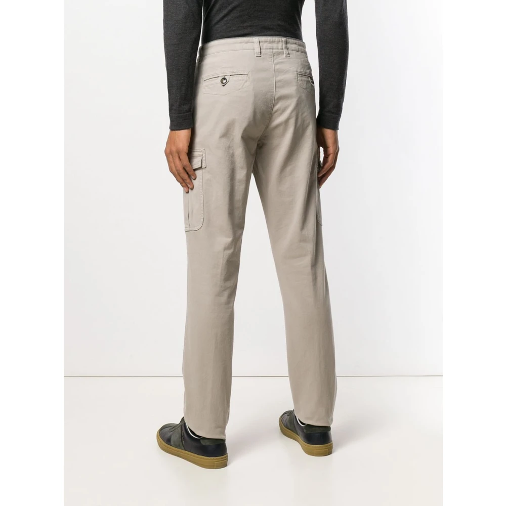 Eleventy Katoenen broek met zij- en achterzakken Beige Heren