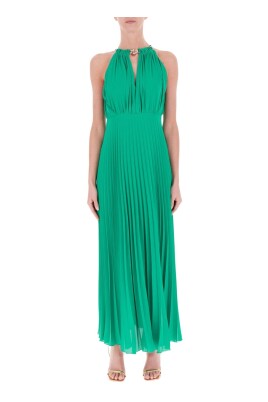 emerald-halter-pleated-dress