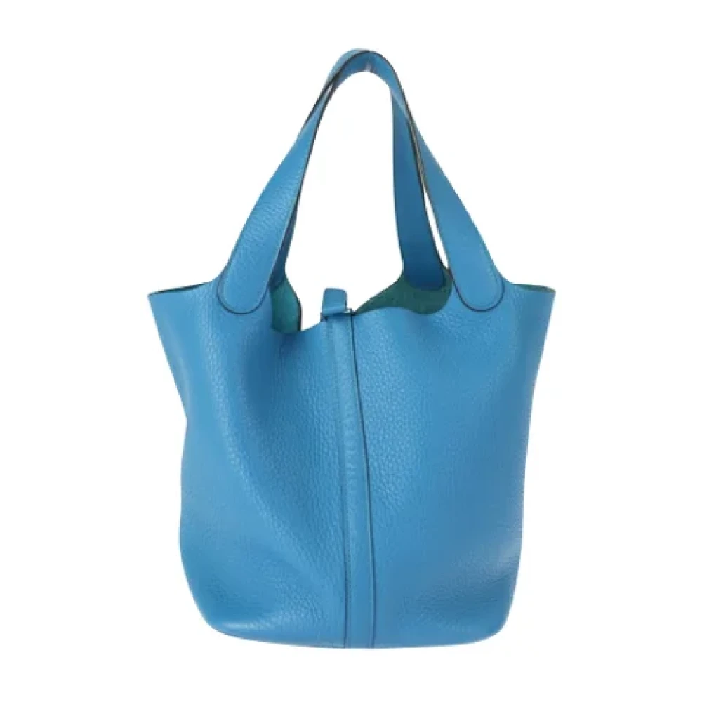 Hermès Vintage Pre-owned Leather handbags Blue Dames