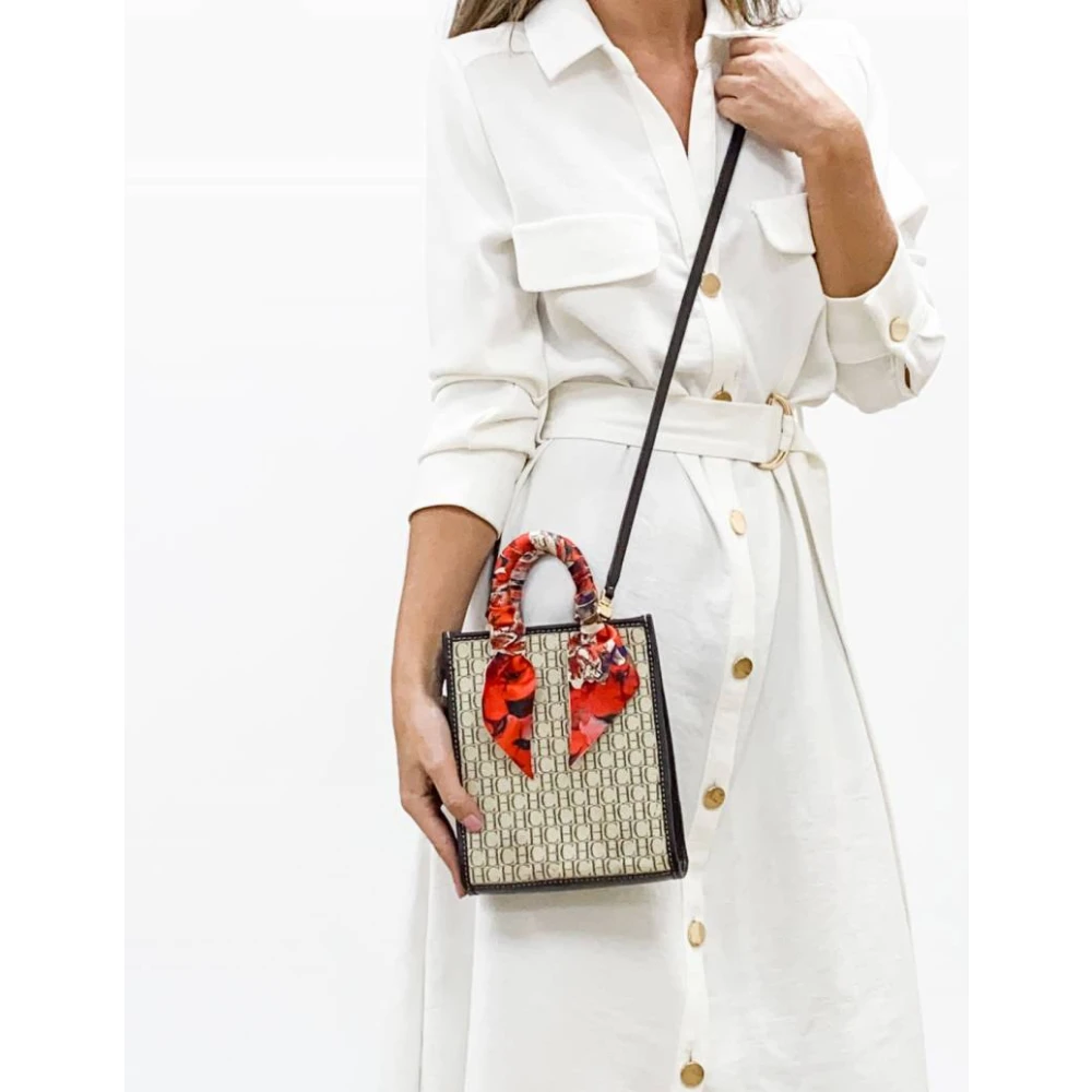 Carolina Herrera Stijlvolle Mini Shopping Tas Beige Dames