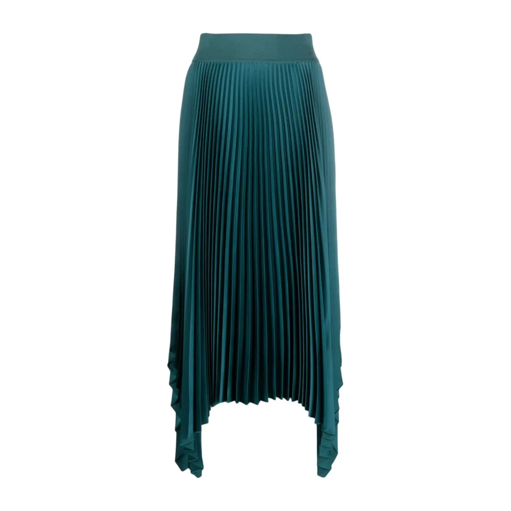 Joseph Women's Green Ade Knit Weave Plissé Skirt - Midi Skirts - S - Skirts