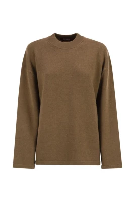 Lyxig Stickad Tröja Pullover Hög Hals Lång Ärm