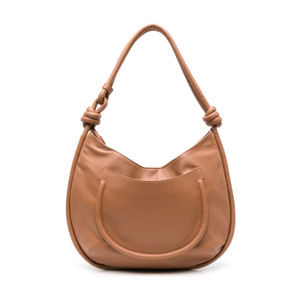 Zanellato Gestructureerde Leren Knoop Detail Tas Beige Dames