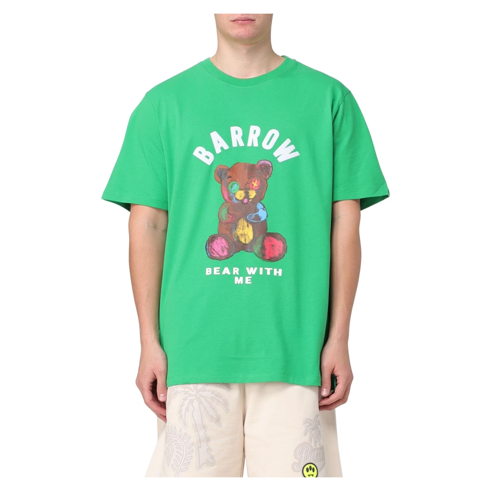 Barrow Groene Logo Print T-shirt Green