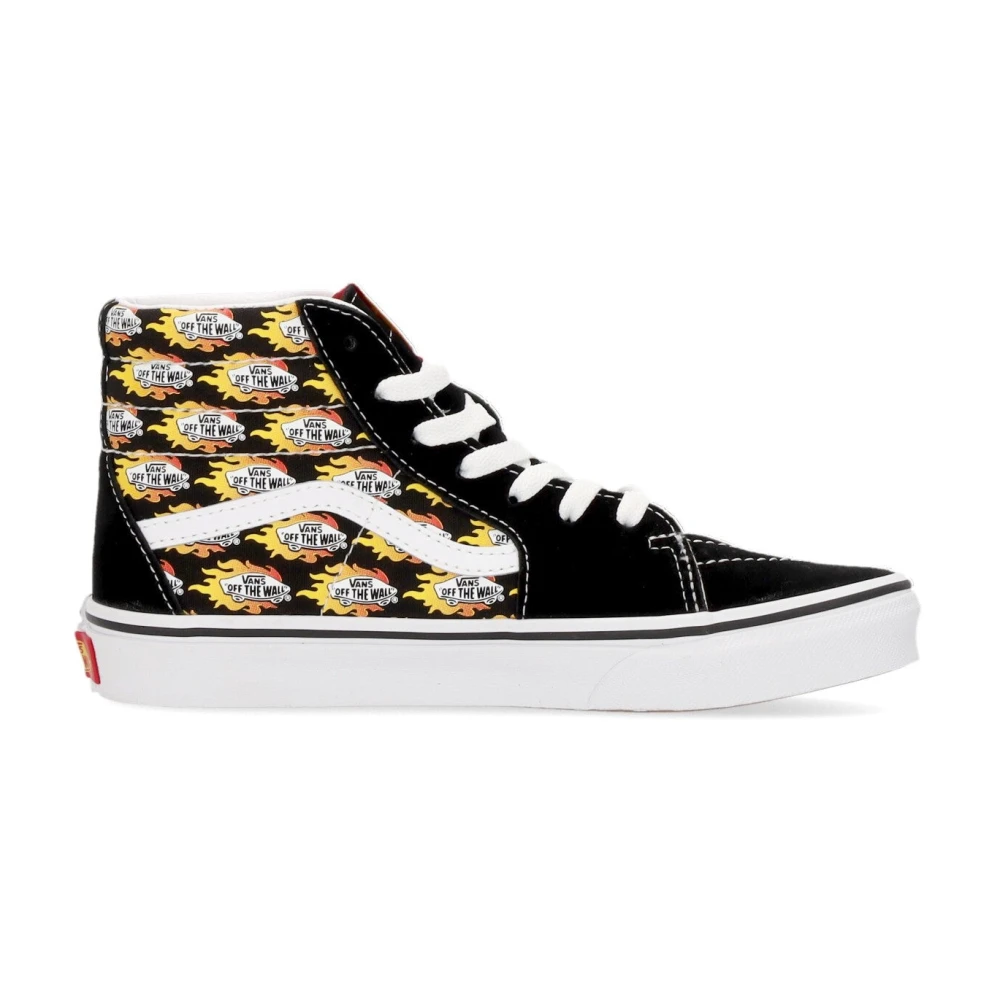 Vans Unisex Kids Black Kids Sneakers, 30 Eu, Flame Sk8-Hi Sneaker