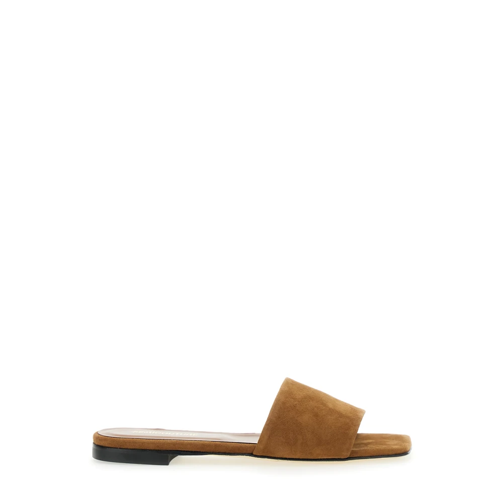 Semicouture Brun Mocka Slide Sandaler Kvinna Brown, Dam