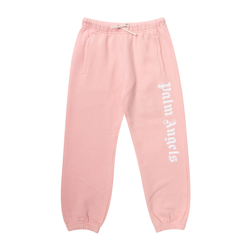 Palm Angels Girls Pink Sweatpants, 6 Y, Logo Print Track Trousers