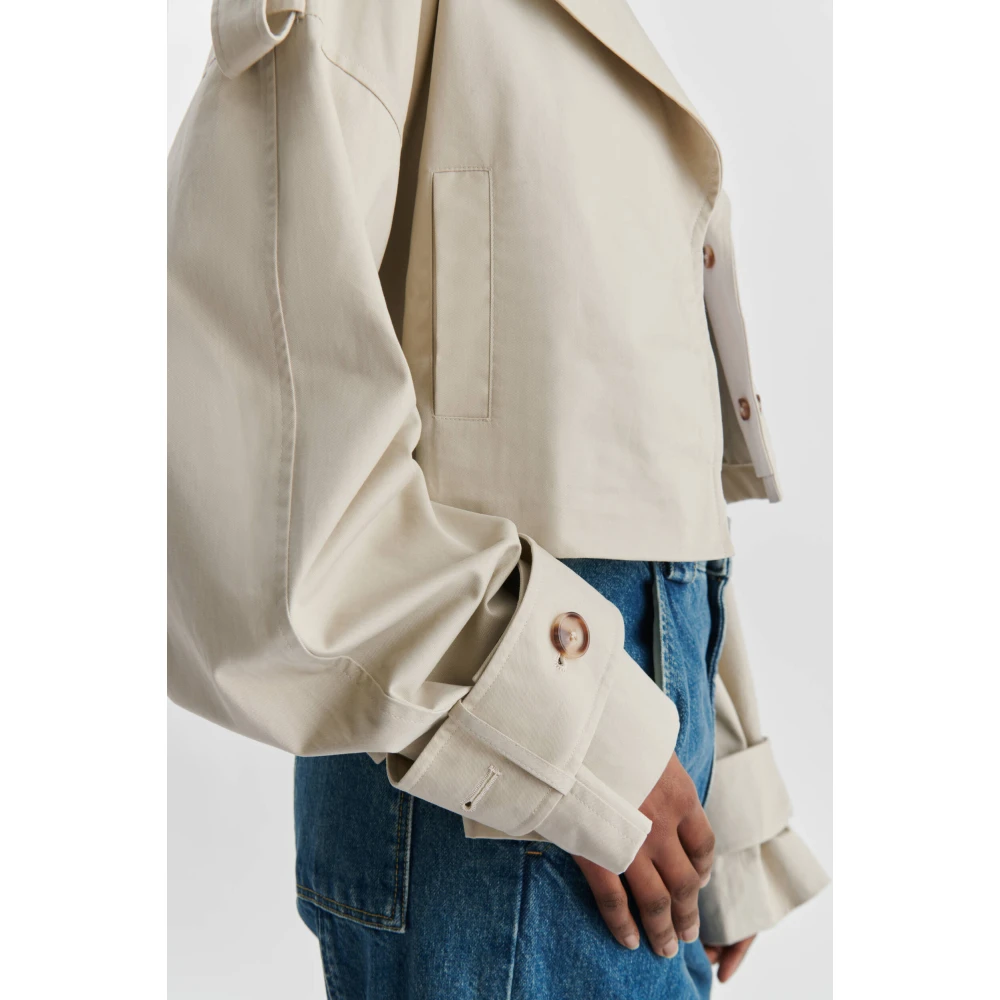 Axel Arigato Gaia Cropped Trench Coat Beige Dames