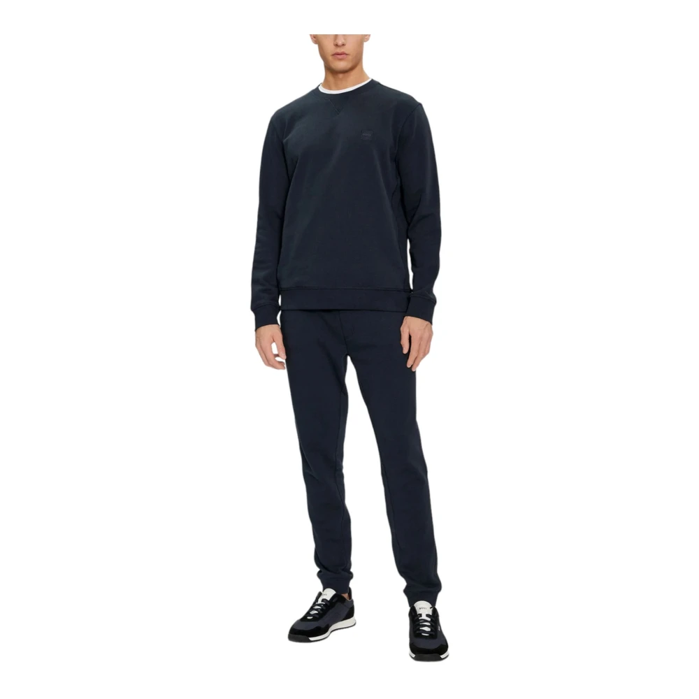 Hugo Boss Sweatshirt met ronde hals Blue Heren
