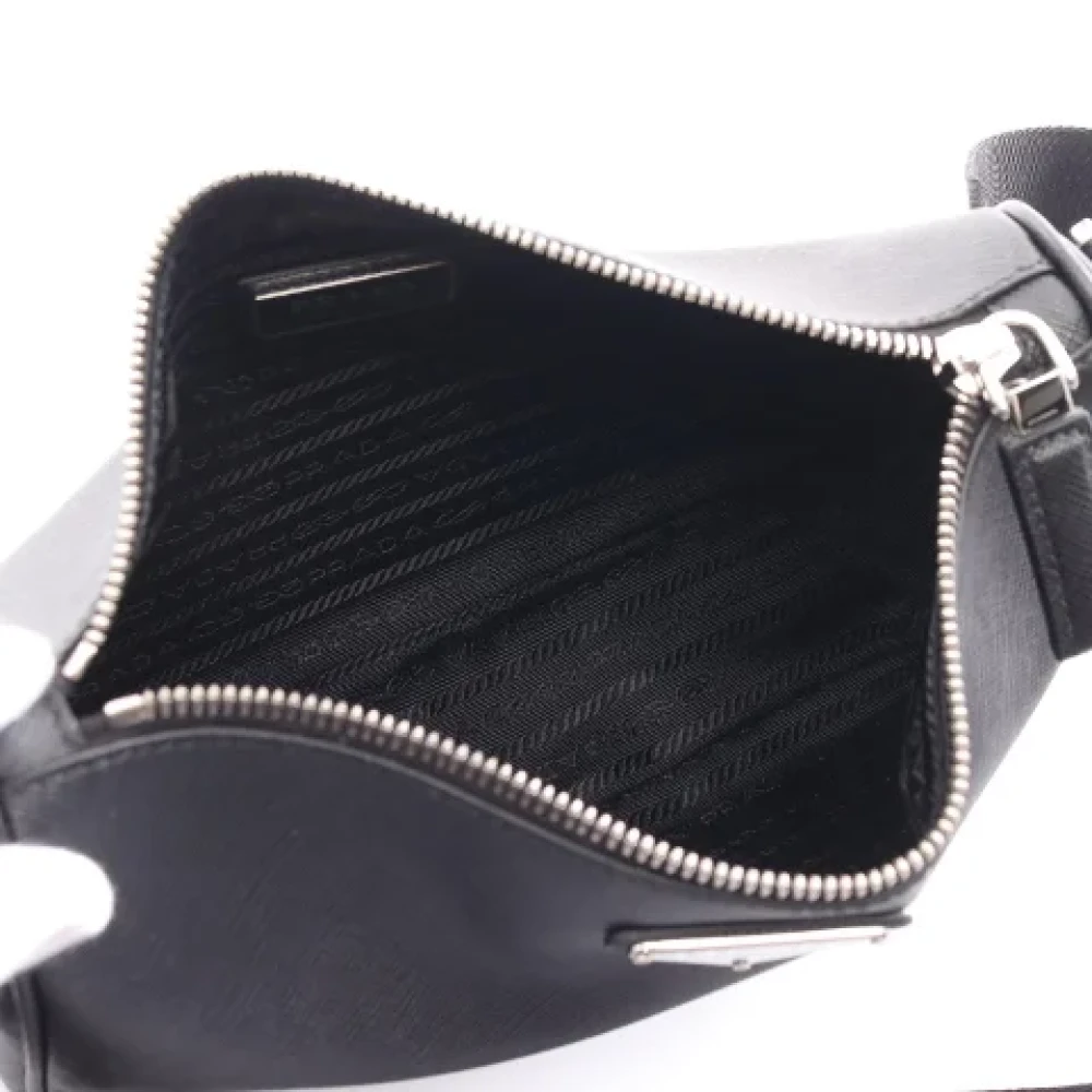 Prada Vintage Pre-owned Leather crossbody-bags Black Dames