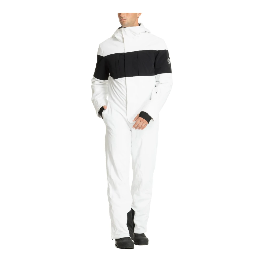 Emporio Armani EA7 Multikleur Ski Suit met Capuchon White Heren