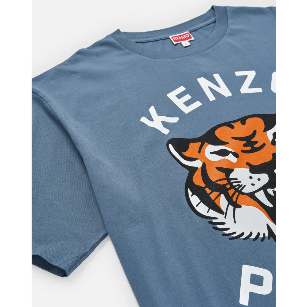 Kenzo Blauw Bedrukt T-shirt Blue Heren