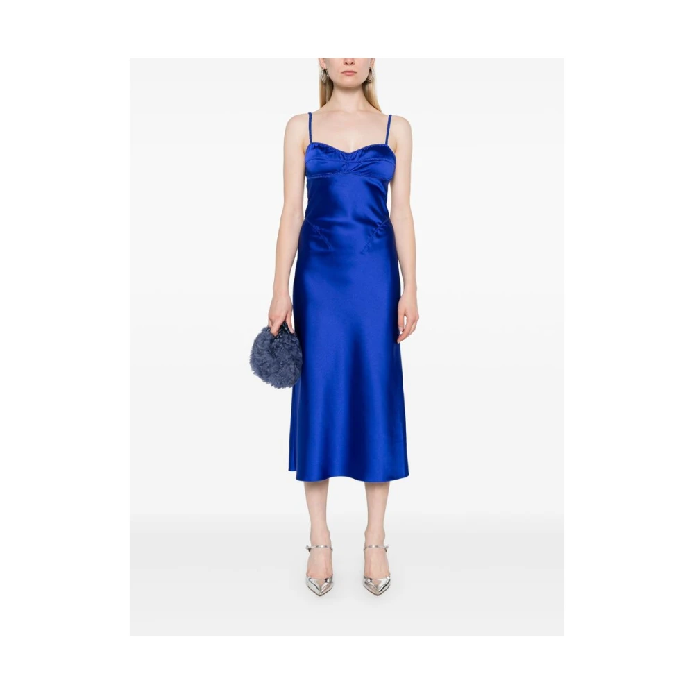 Anna October Kobaltblauwe Bustier-stijl Jurk Blue Dames