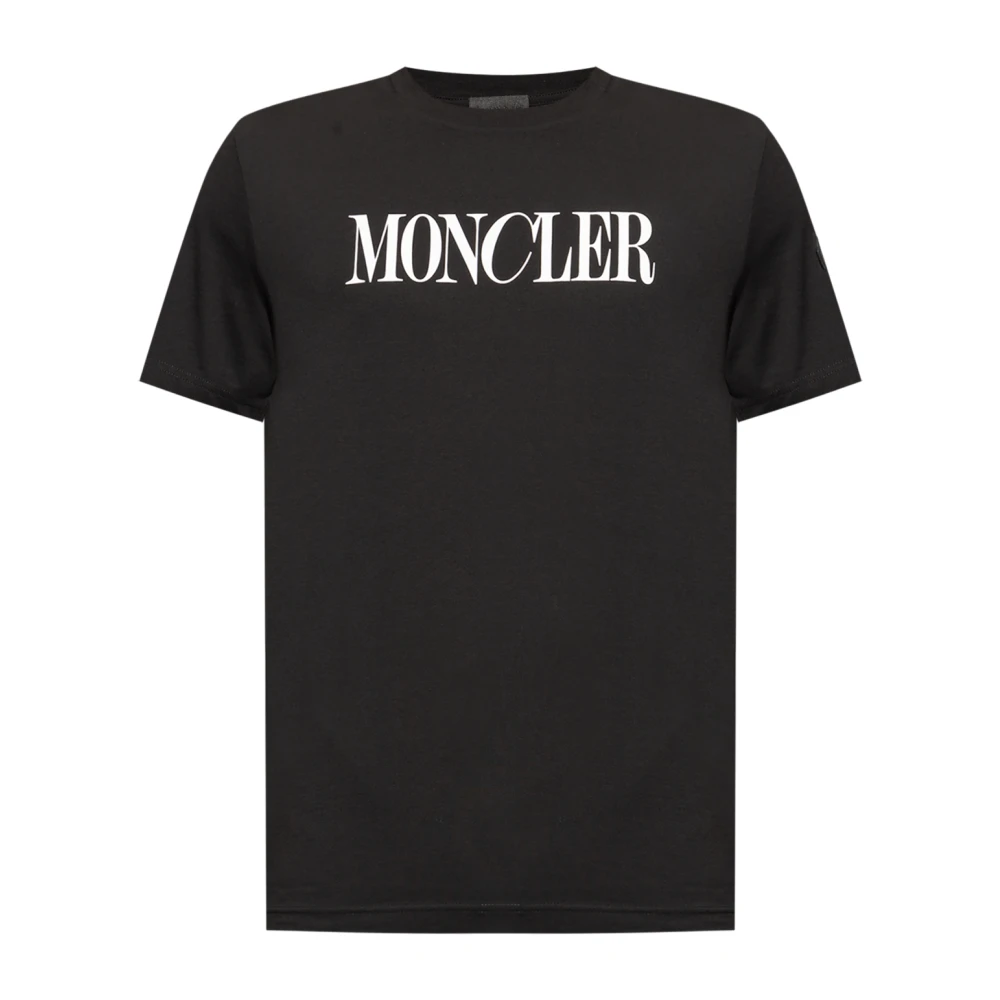Moncler T-shirt met logo Black Heren
