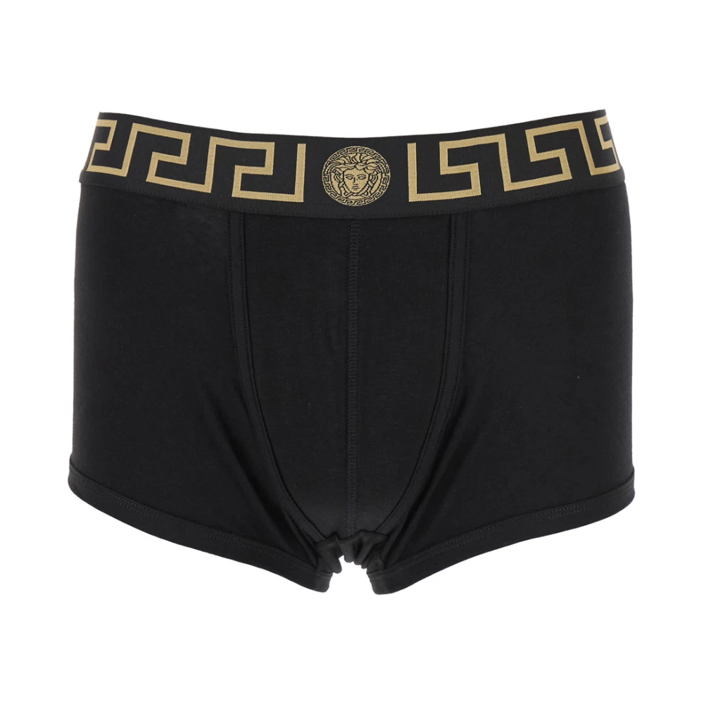 Versace Zwarte Medusa Print Katoenen Briefs Black Heren