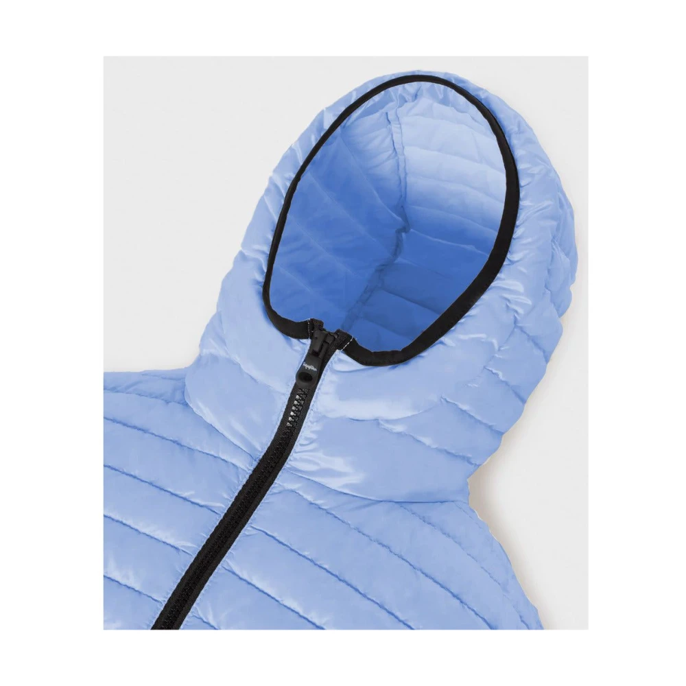 RefrigiWear Lichtgewicht donsjack met elastische capuchon Blue Dames
