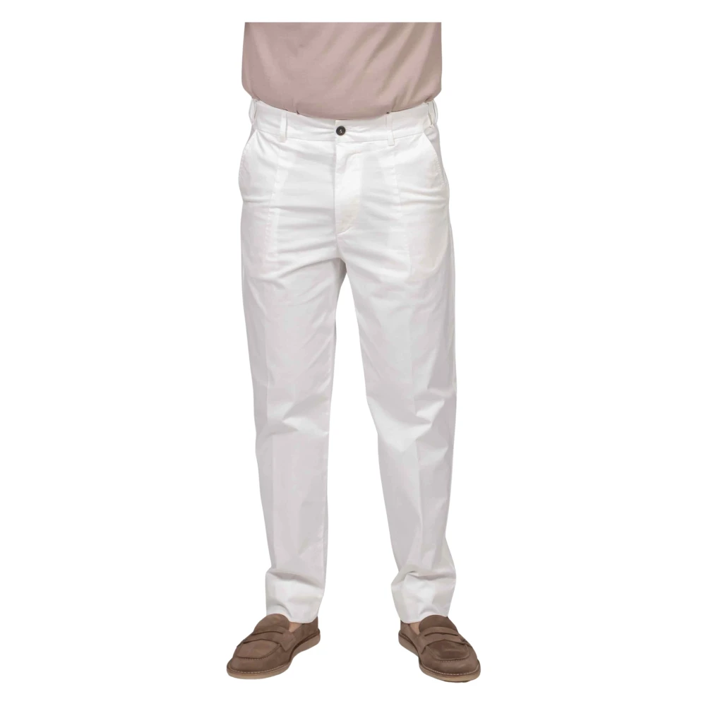 Eleventy Herr Vit Byxor M, Pantalone 01