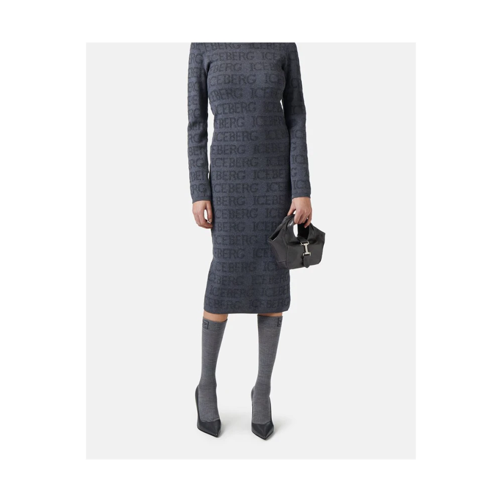 Iceberg Jurk met ijsbergpatroon Gray Dames