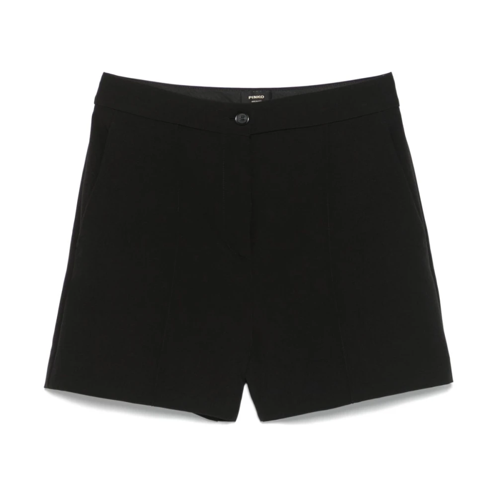 Pinko Svarta Cady Shorts med Dragkedja Black, Dam