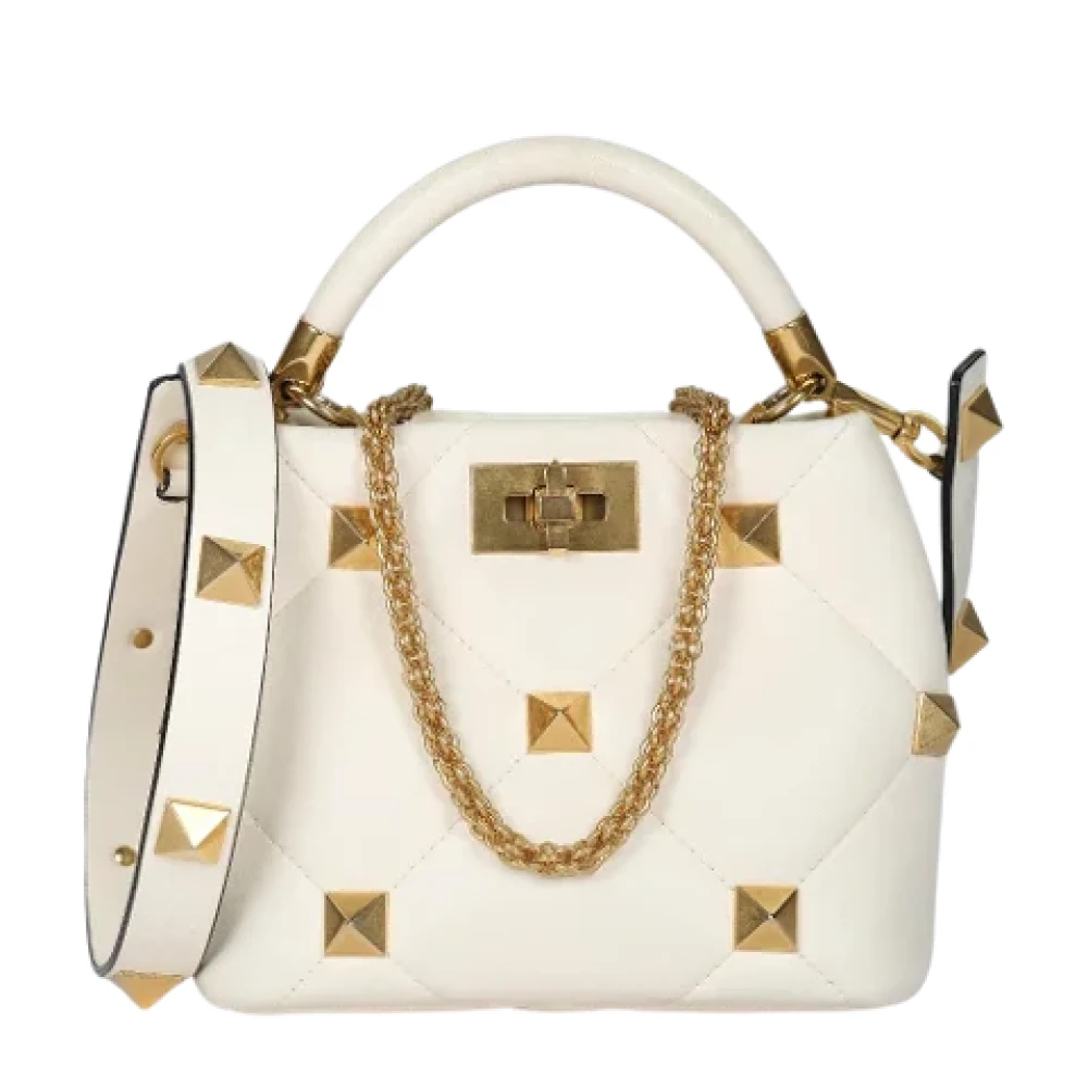 Valentino Vintage Pre-owned Leather totes White Dames