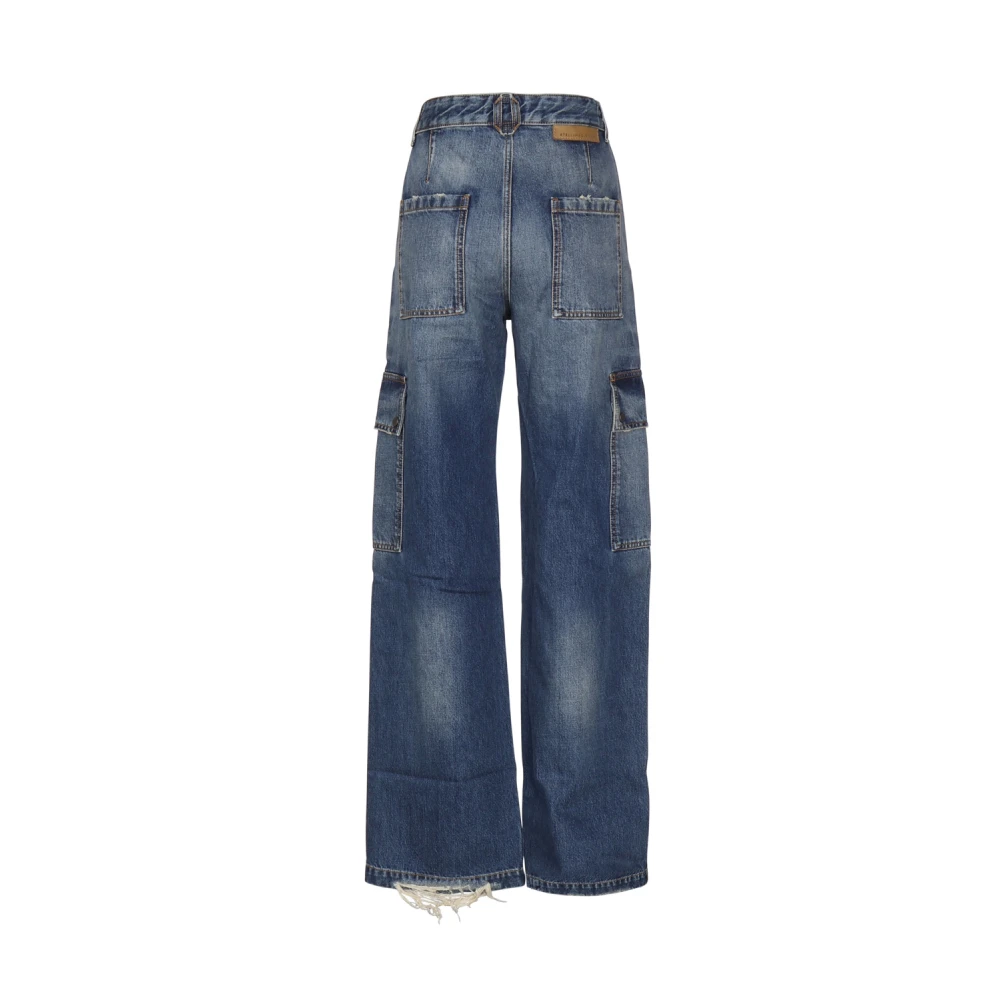 Stella Mccartney Gebleekte Denim Hoge Taille Jeans Blue Dames