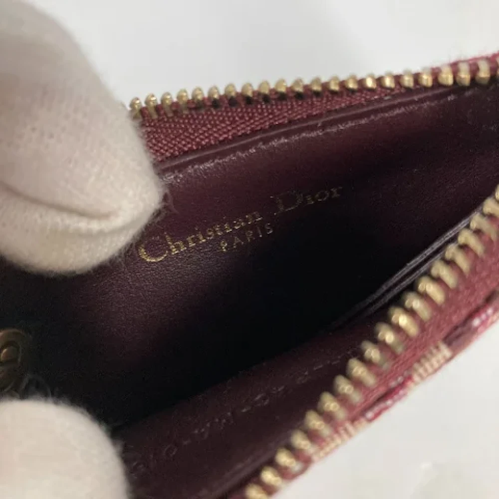Dior Vintage Pre-owned Canvas wallets Red Dames