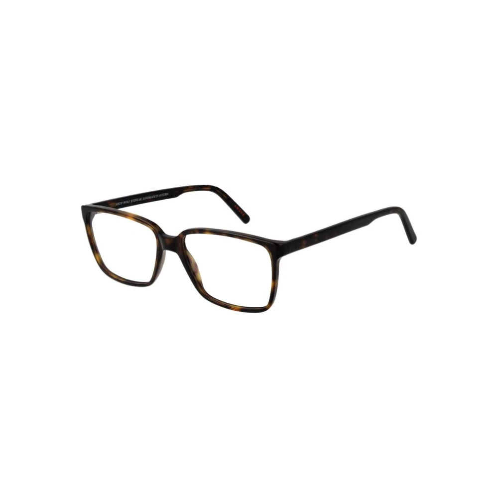 Andy Wolf Unisex Brown Glasses, One Size, Rectangle Optical Frames