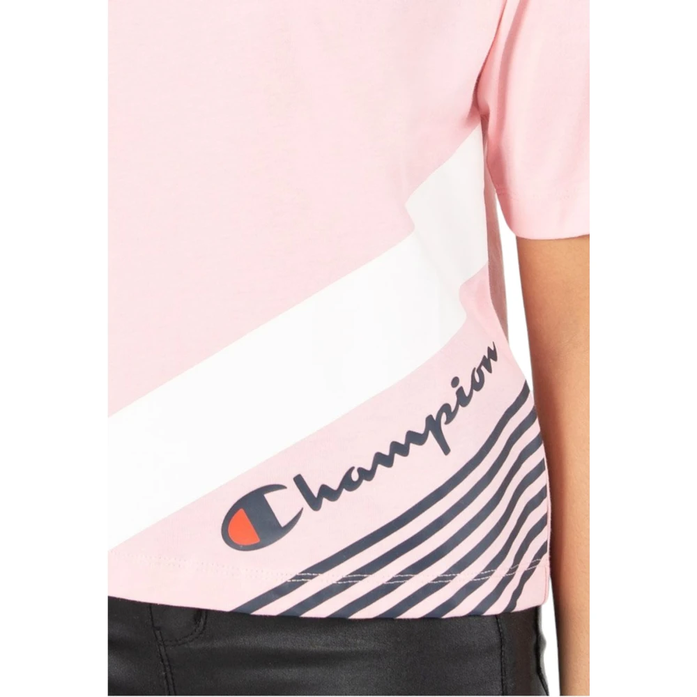 Champion Korte Mouw T-shirt Pink Dames