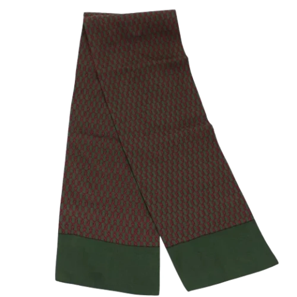 Hermès Vintage Pre-owned Silk scarves Green Dames