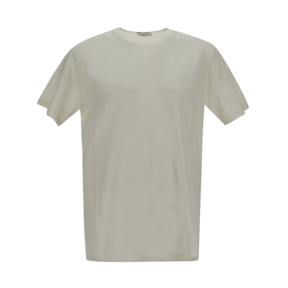Closed Linnen Jersey T-shirt Casual Garderobe Must-have Beige Heren