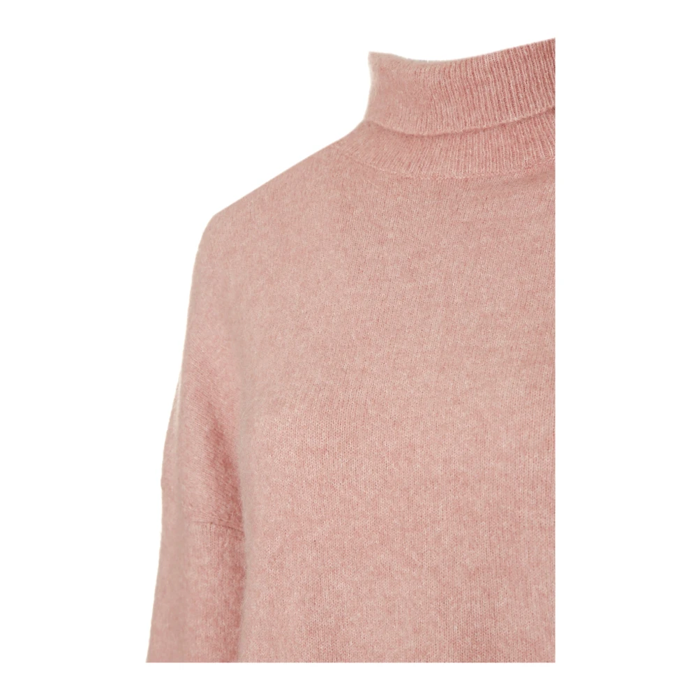 Samsøe Fluffy Turtleneck Pullover Nola Pink Dames