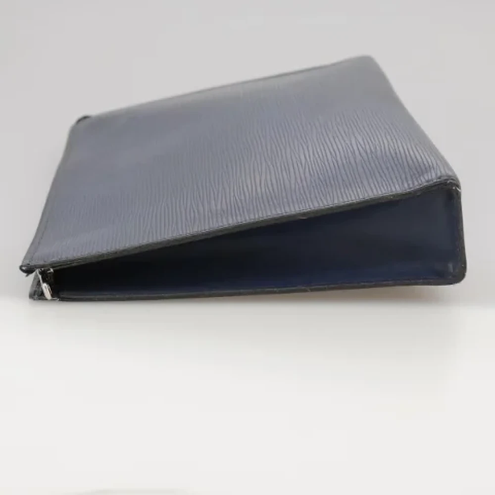 Louis Vuitton Vintage Pre-owned Leather clutches Blue Dames