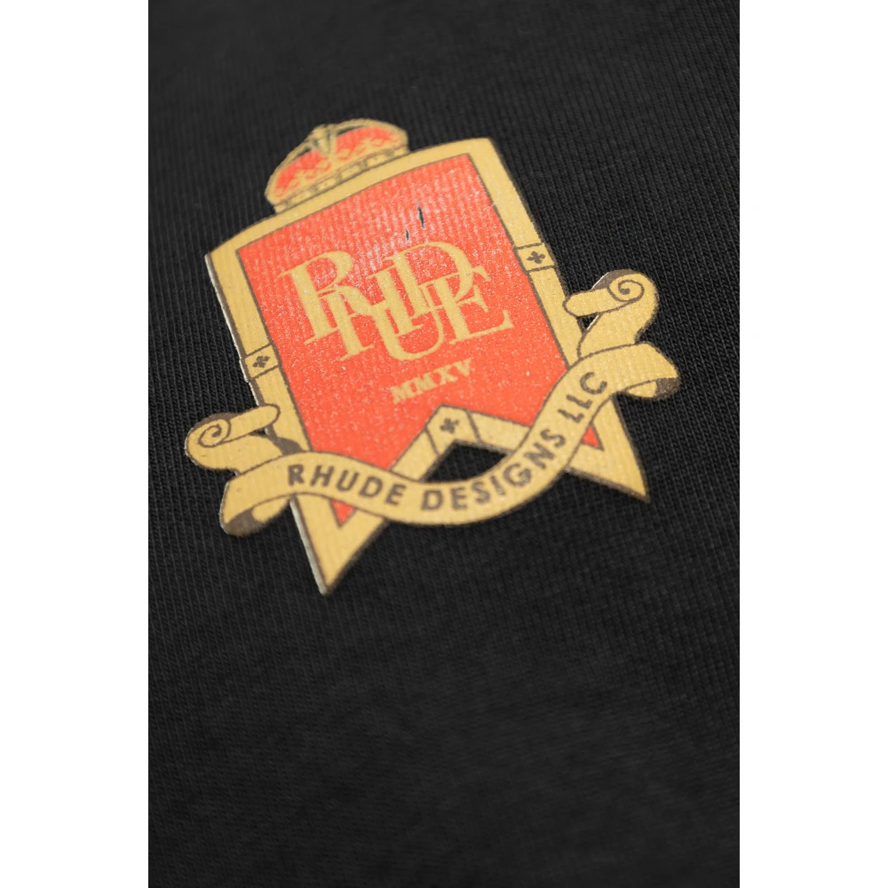 Rhude T-shirt met Logo Black Heren