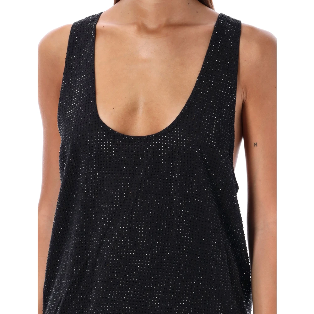 Retrofête Kristal Tanktop Zwart Aw24 Black Dames