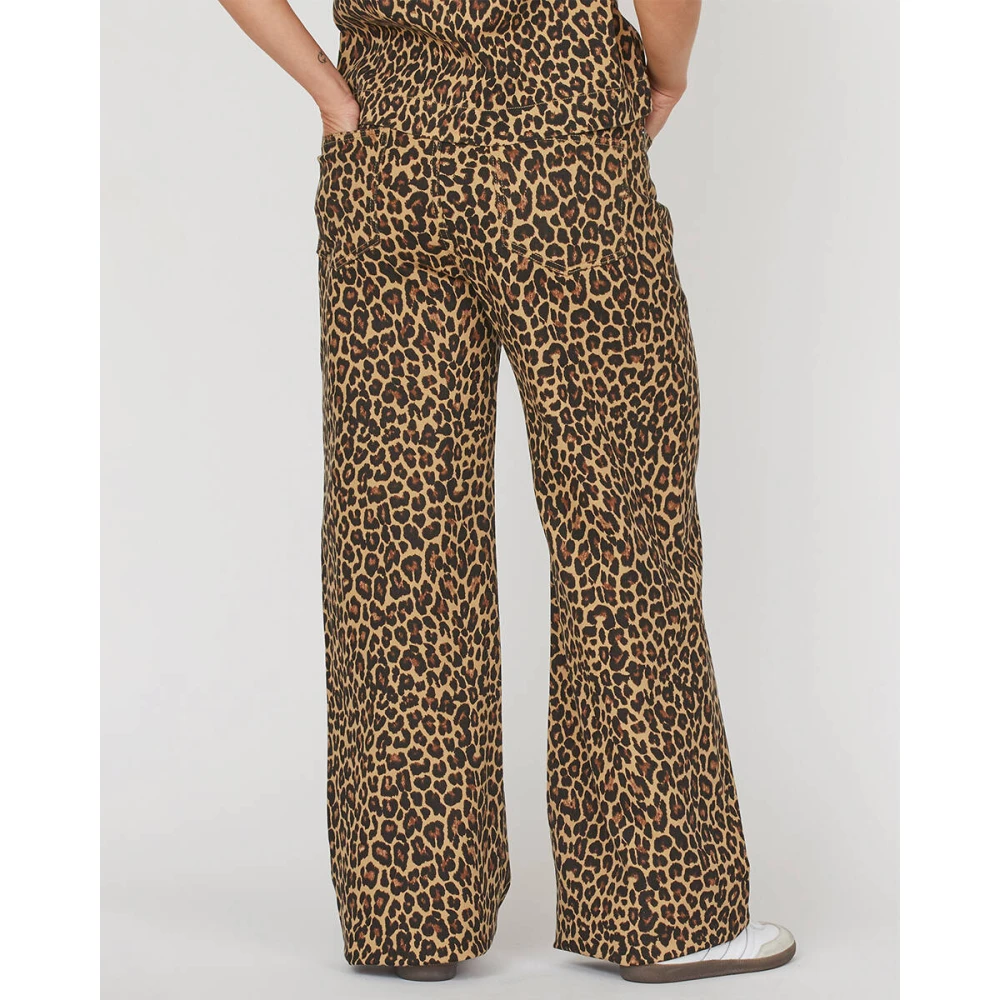 Sisters Point Stijlvolle Denim Jeans Brown Dames