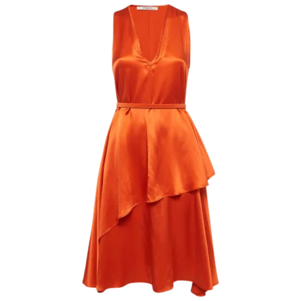 Givenchy Pre-owned Satin dresses Orange Dames