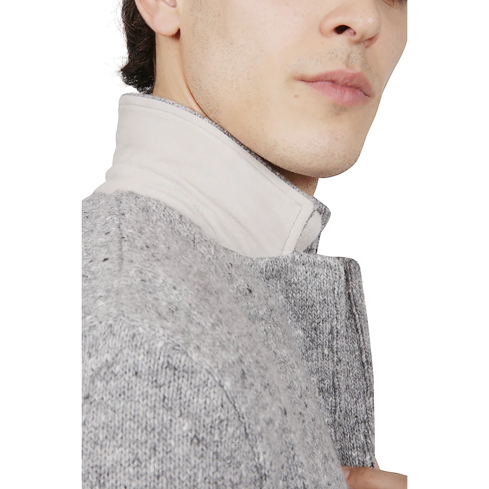Eleventy Kasjmierwol Blazer Trui Single-Breasted Gray Heren