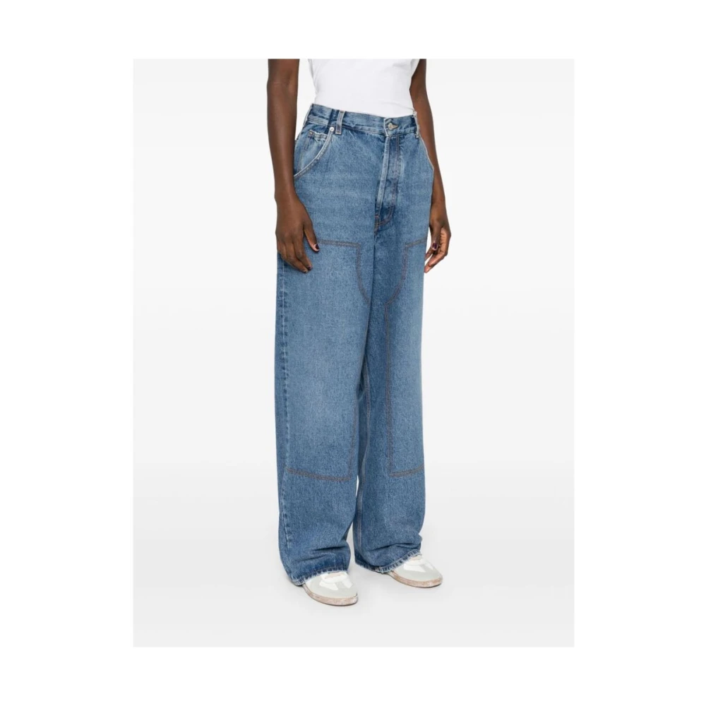 Armarium Blauwe Denim Wide Leg Jeans Blue Dames