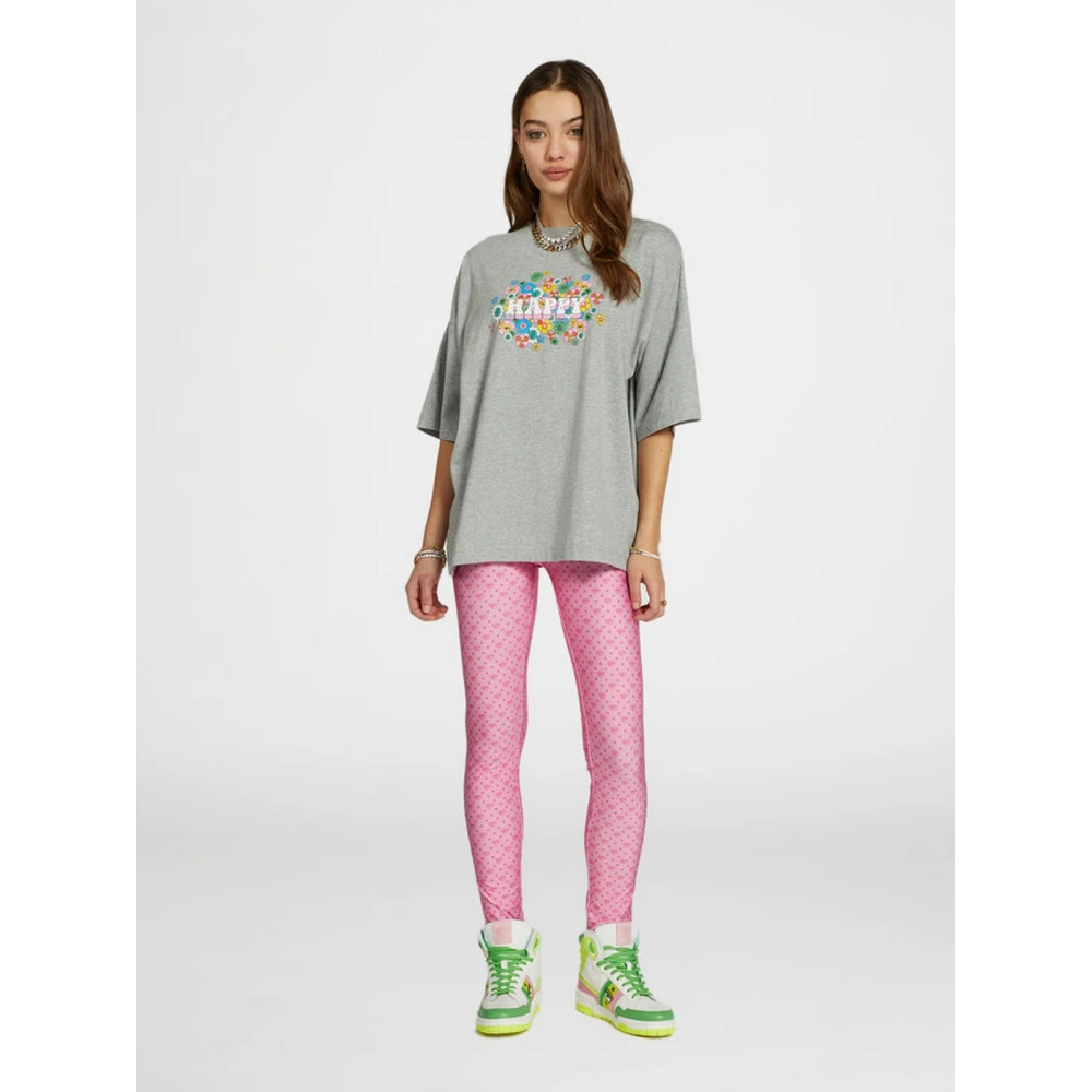 Chiara Ferragni Collection Polyester T-shirt Gray Dames