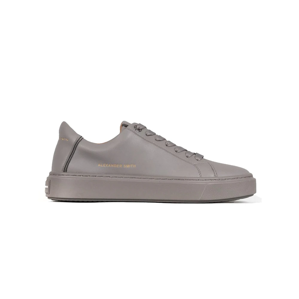 Alexander Smith Casual Grijze Leren Sneakers Heren Schoenen Grijs