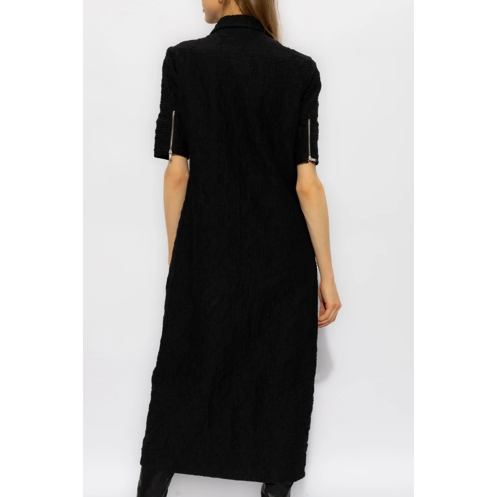 Jil Sander Gestructureerde jurk Black Dames