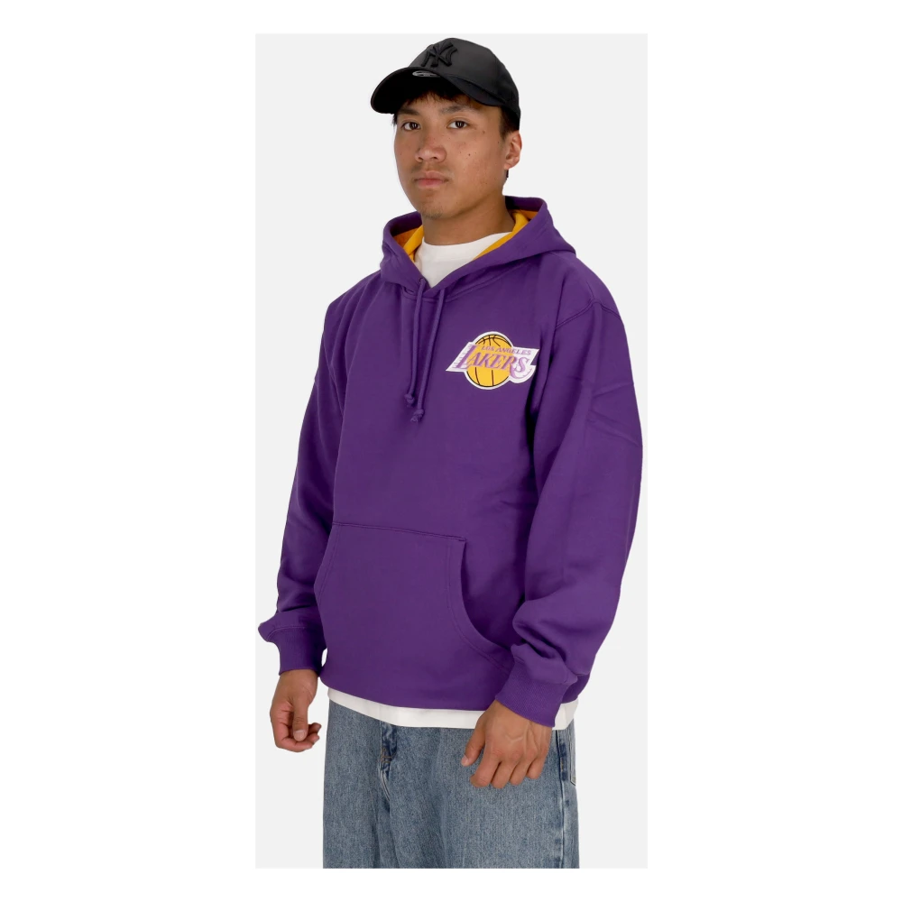 Mitchell & Ness NBA Vintage Logo Hoodie Paars Purple Heren