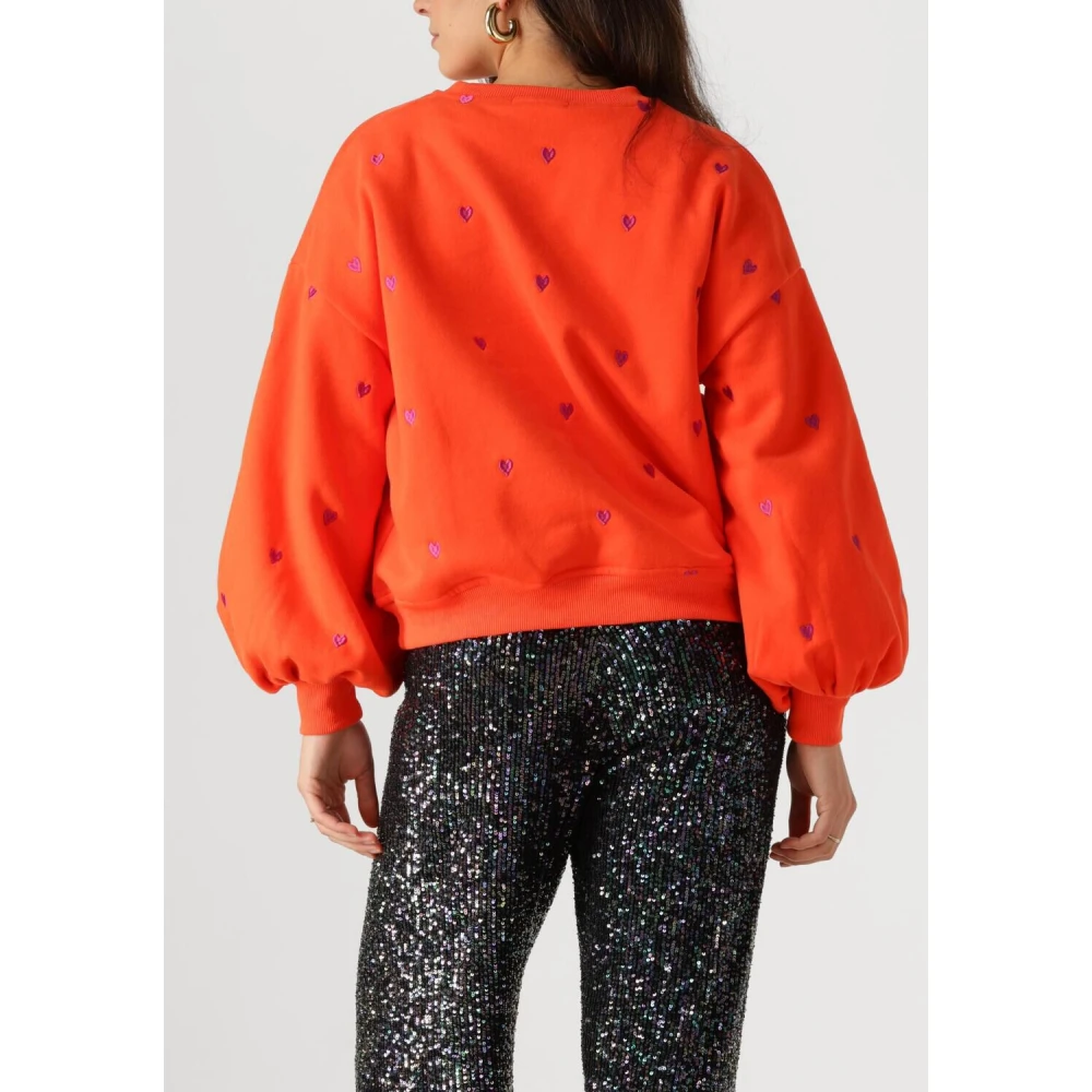 Ydence Hart Sweater voor Stijlvolle Vrouwen Orange Dames