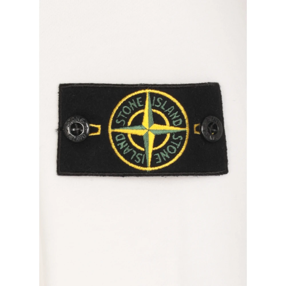Stone Island Witte Katoenen Hoodie met Logopatch White Heren