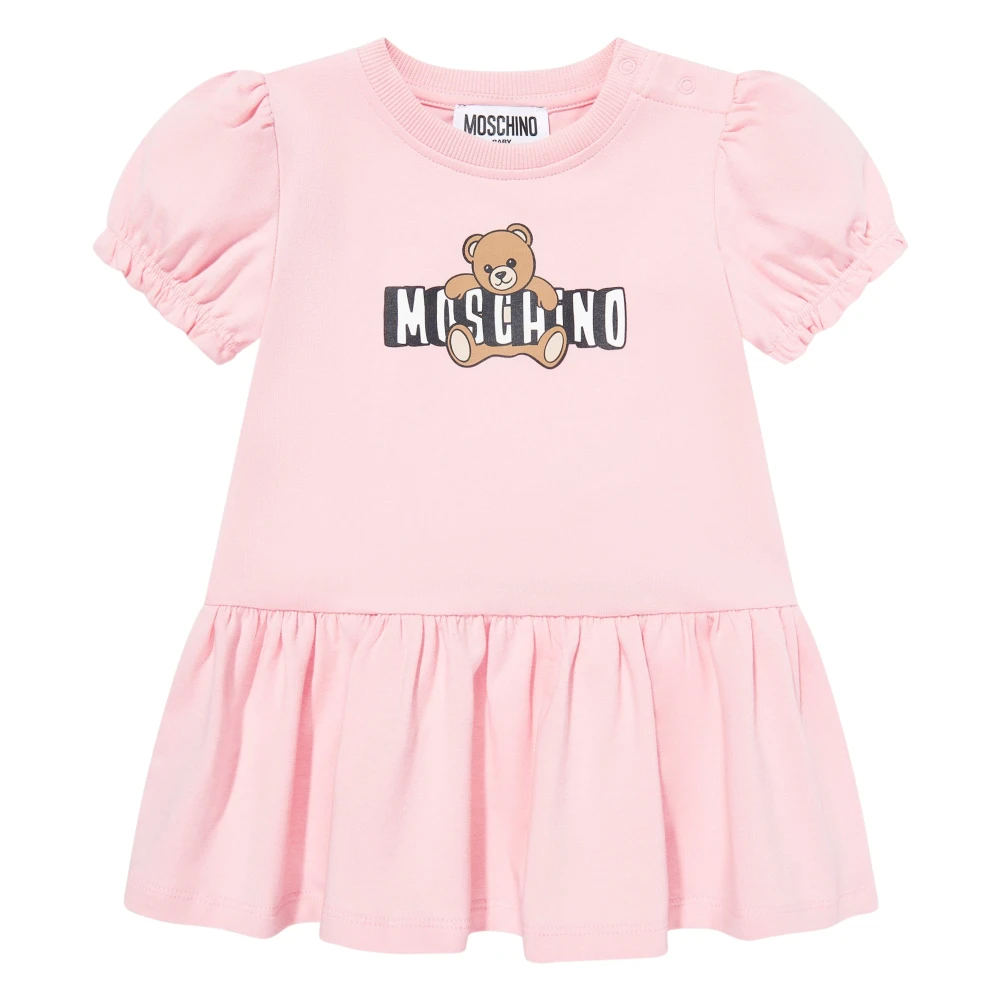 Moschino Women's Pink Teddy Bear Logo Dress