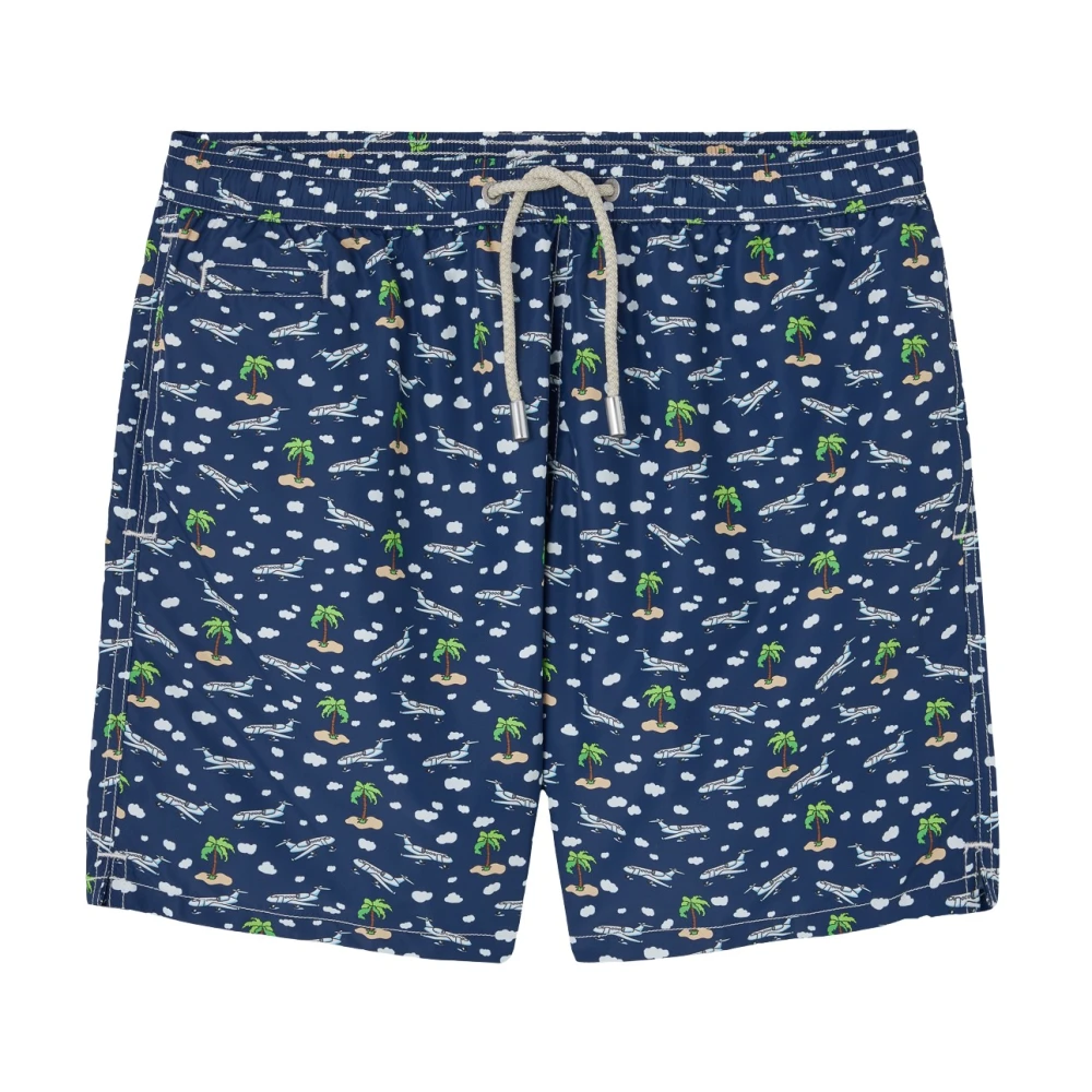 Mc2 Saint Barth Hombre Traje De Baño Palm Plane