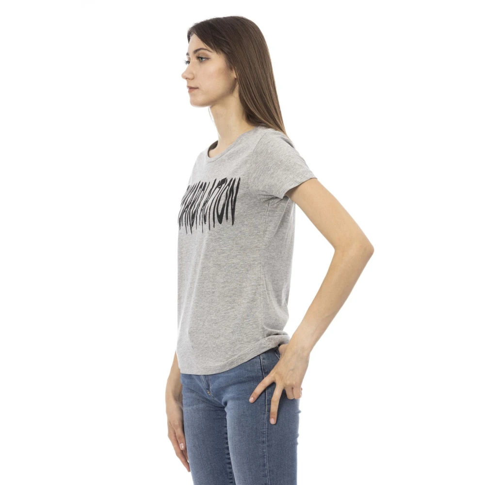 Trussardi Korte Mouw Ronde Hals T-shirt Gray Dames