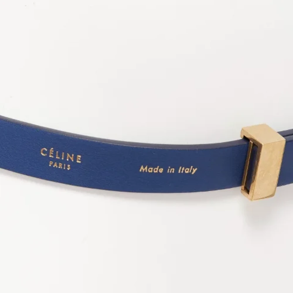 Celine Vintage Pre-owned Leather belts Blue Dames